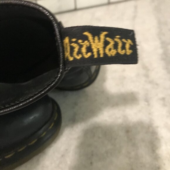 Dr. Martens Boots Womens 7.5 US Size 6 EU 38 Blue Leather Lace Up Combat Shoes - Picture 5 of 10